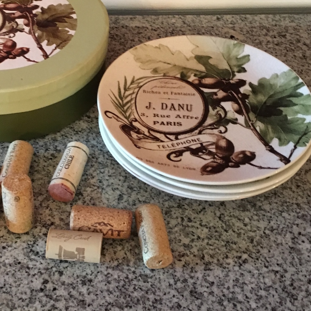 Pottery Barn Tabletop Ceramic Vino Plates Set of 4